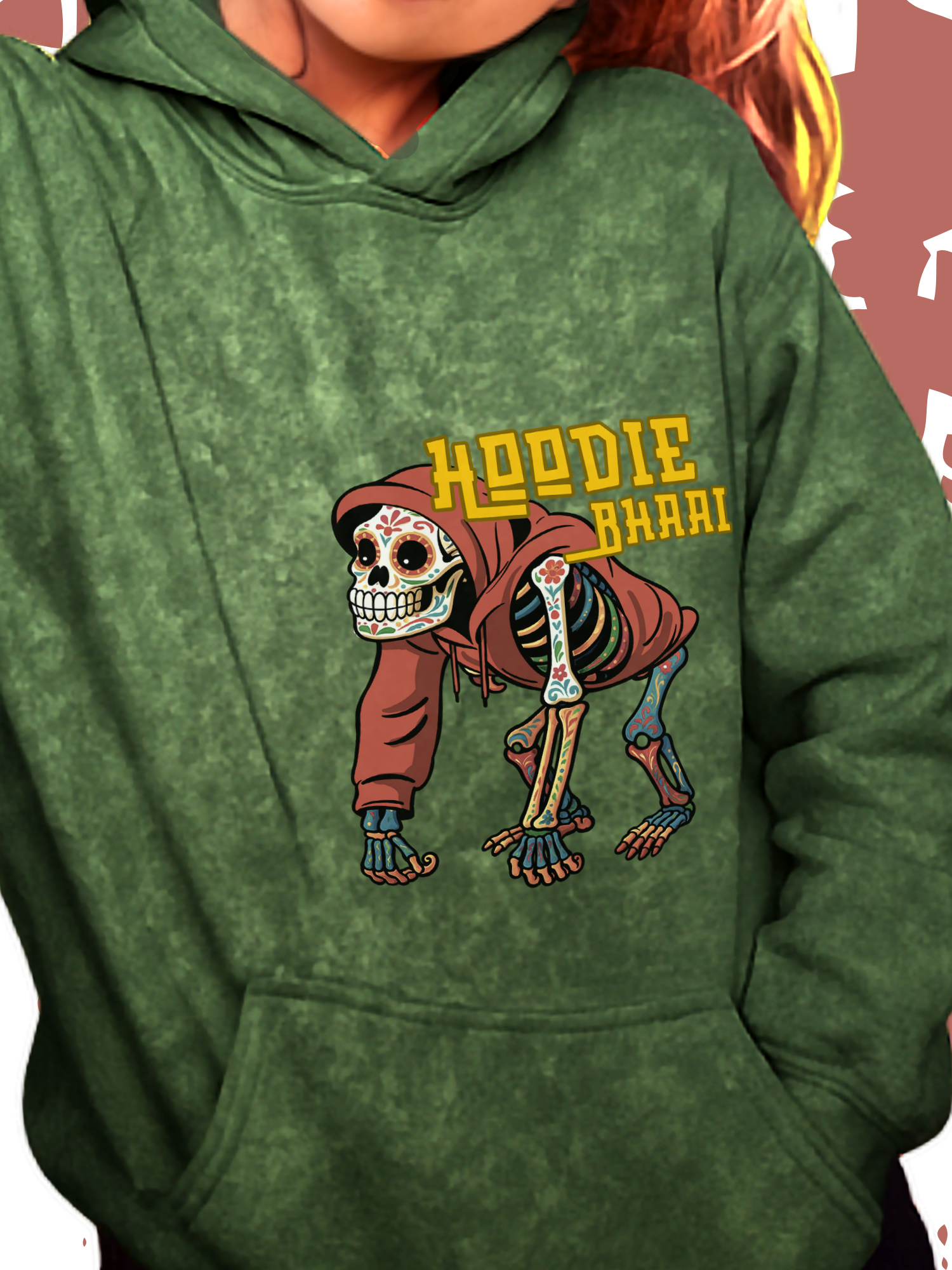 HOODIE BHAAI (Unisex Acid Washed Heavyweight Hoodie)