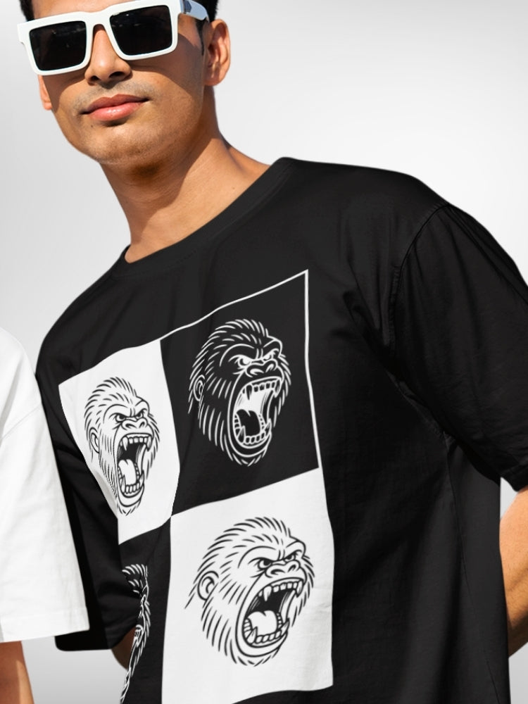 GORILLA BLOCK WHT (Unisex Comfort Fit Tee)