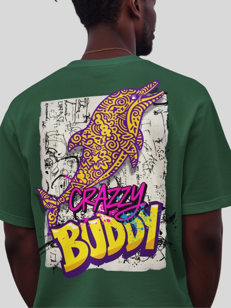 CRAZZY BUDDY (Unisex Oversized Heavyweight Tee)