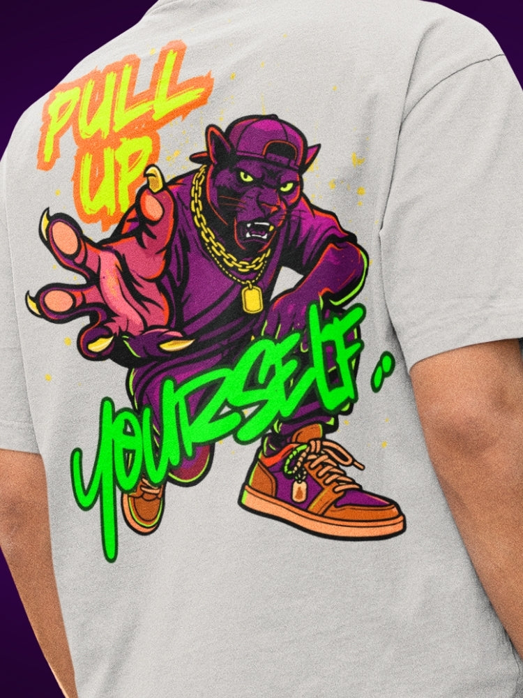 PULL UP YOURSELF (Unisex Oversized Heavyweight Tee)