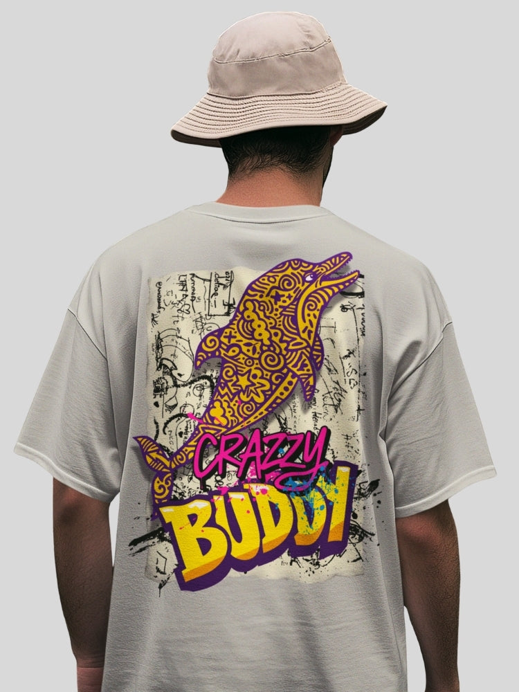 CRAZZY BUDDY (Unisex Oversized Heavyweight Tee)