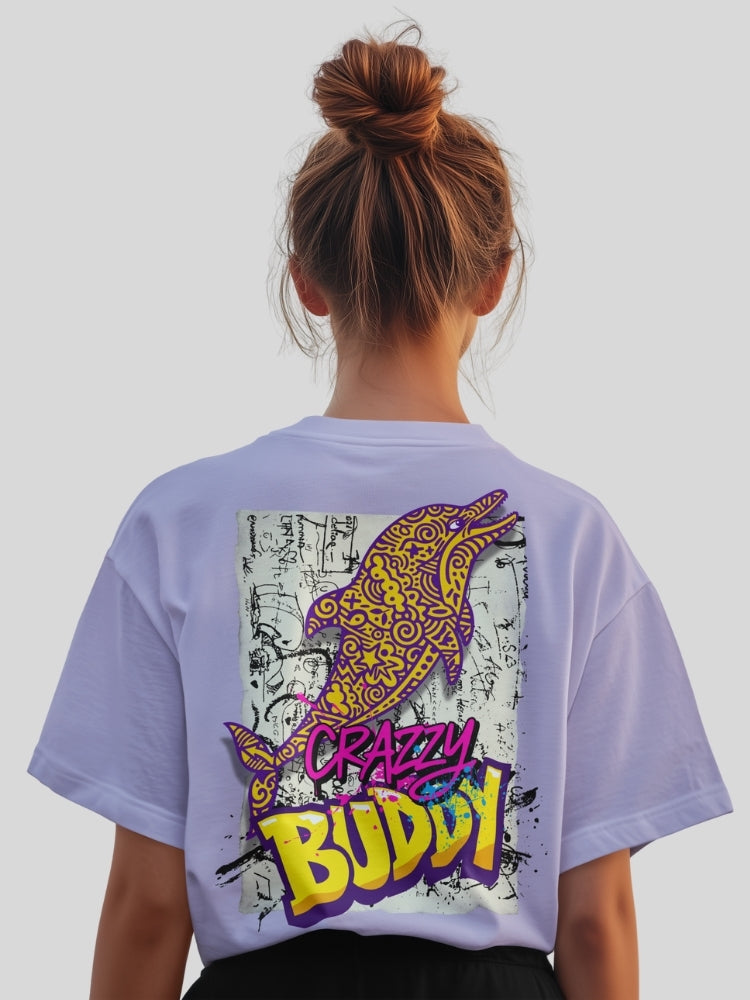 CRAZZY BUDDY (Unisex Oversized Heavyweight Tee)