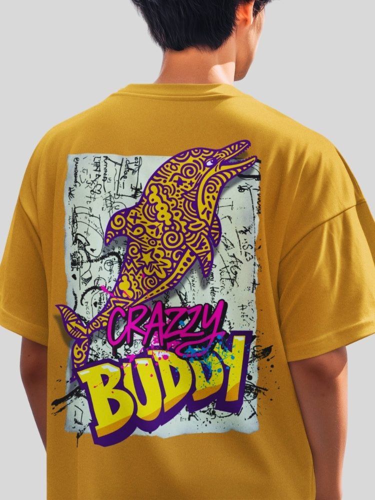 CRAZZY BUDDY (Unisex Oversized Heavyweight Tee)