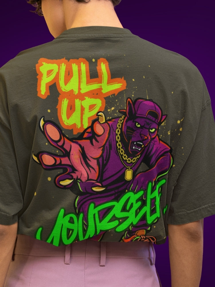 PULL UP YOURSELF (Unisex Oversized Heavyweight Tee)