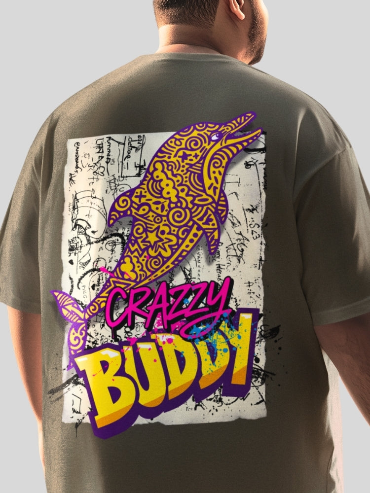 CRAZZY BUDDY (Unisex Oversized Heavyweight Tee)