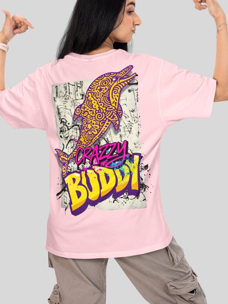 CRAZZY BUDDY (Unisex Oversized Heavyweight Tee)