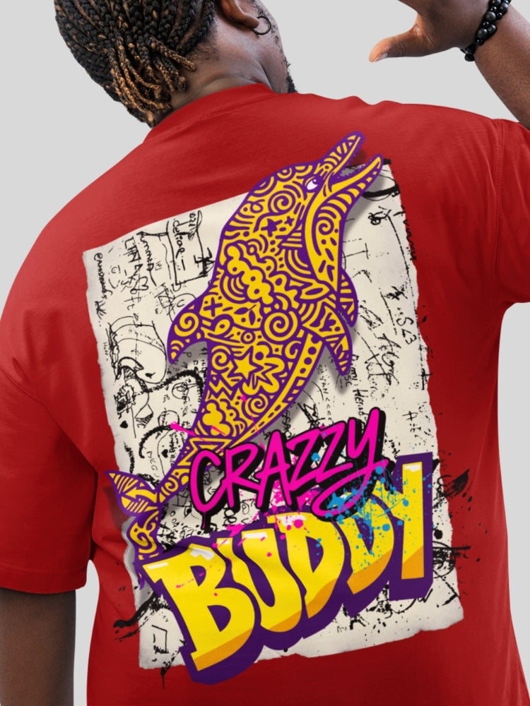 CRAZZY BUDDY (Unisex Oversized Heavyweight Tee)