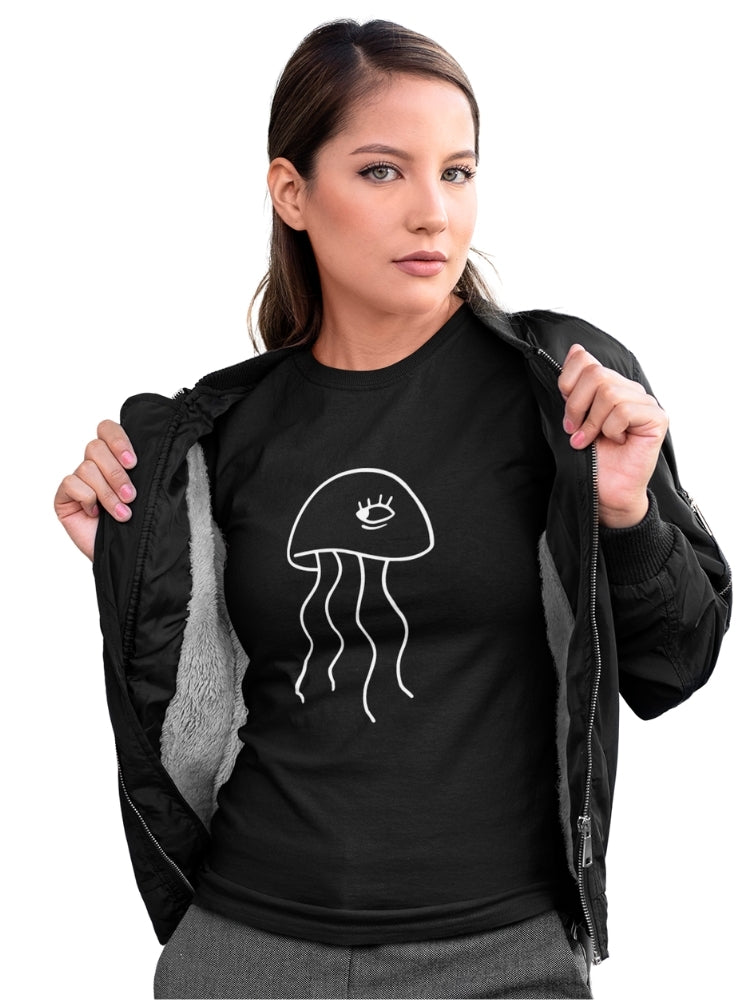 WHT-JELLY FISH (Unisex Premium Soft Cotton Stretch T-Shirt)