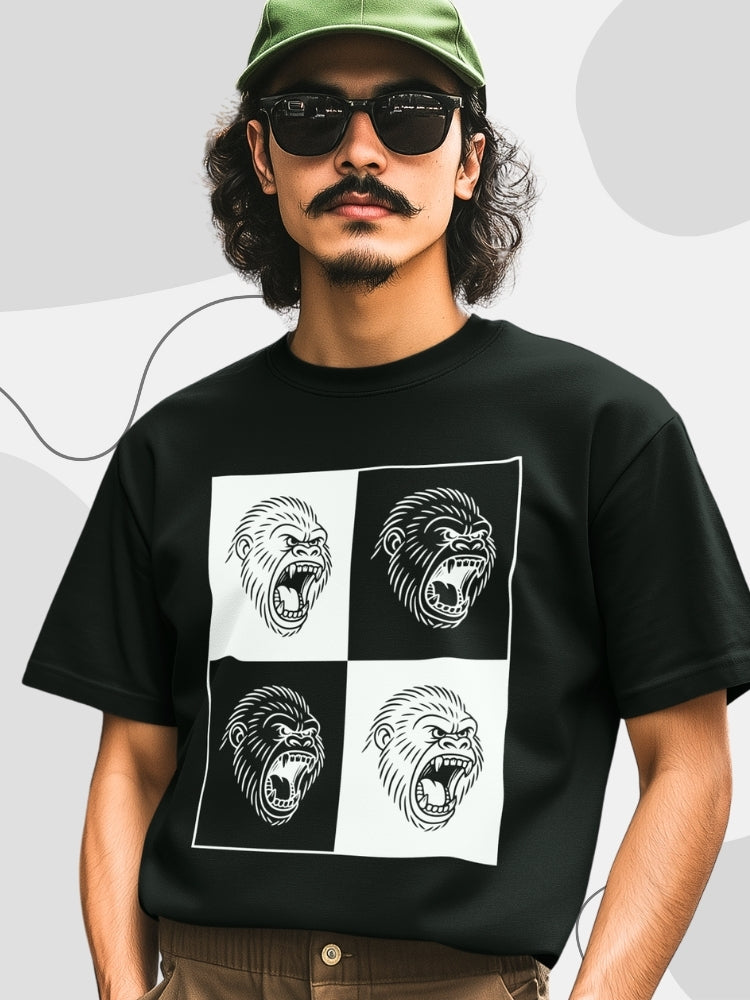 GORILLA BLOCK WHT (Unisex Comfort Fit Tee)