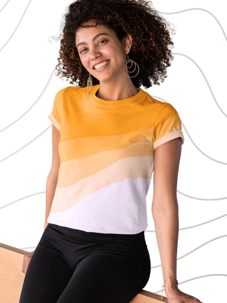 PATRIOT: ORANGE WAVES (Unisex All Over Print T-Shirt)